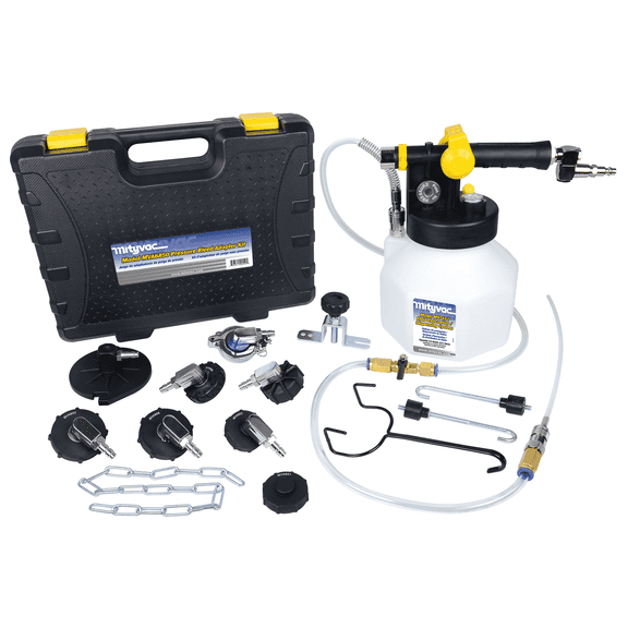 Mityvac MV7840 Hydraulic Brake Bleed Kit, 2.5 Quart Reservoir, Flex Hose, Master Cylinder Adapter