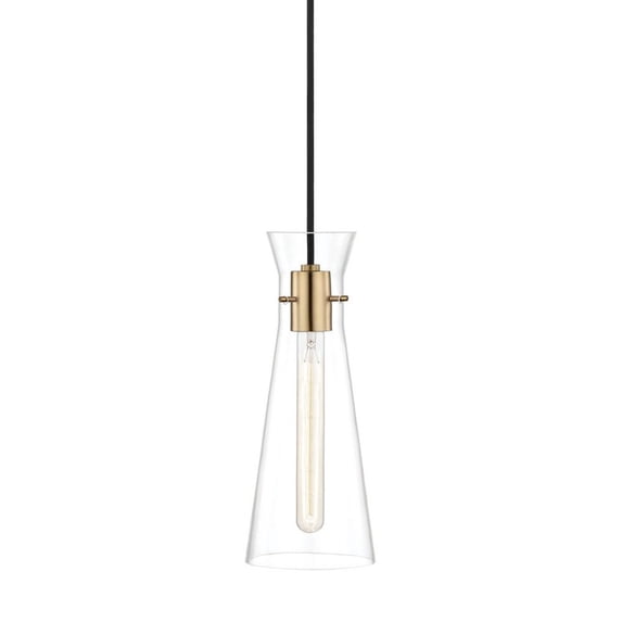 Mitzi H112701 Anya 1 Light 5-1/2" Wide Mini Pendant - Brass