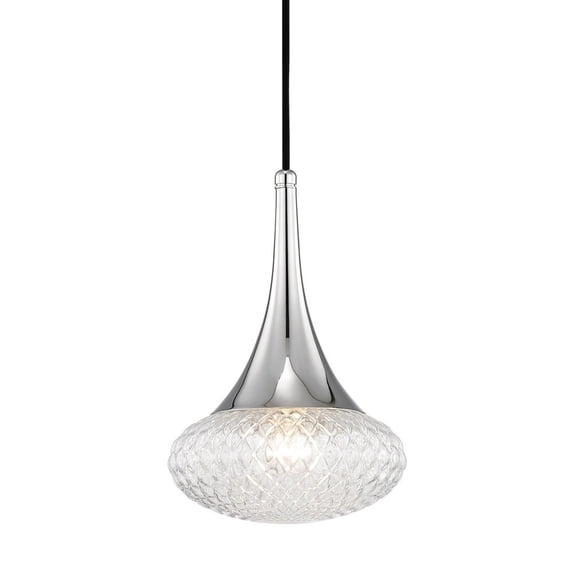 Mitzi H114701c Bella 1 Light 8-1/2" Wide Mini Pendant - Nickel