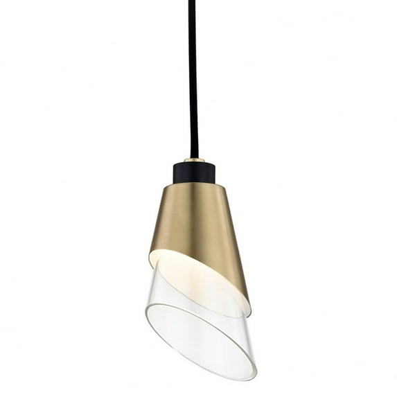 Mitzi H130701 Angie 1 Light 4-3/4" Wide Led Mini Pendant - Brass