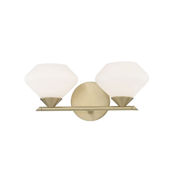 Open Box Mitzi H136302 Valerie 2 Light 14" Wide Bathroom Vanity Light - Brass