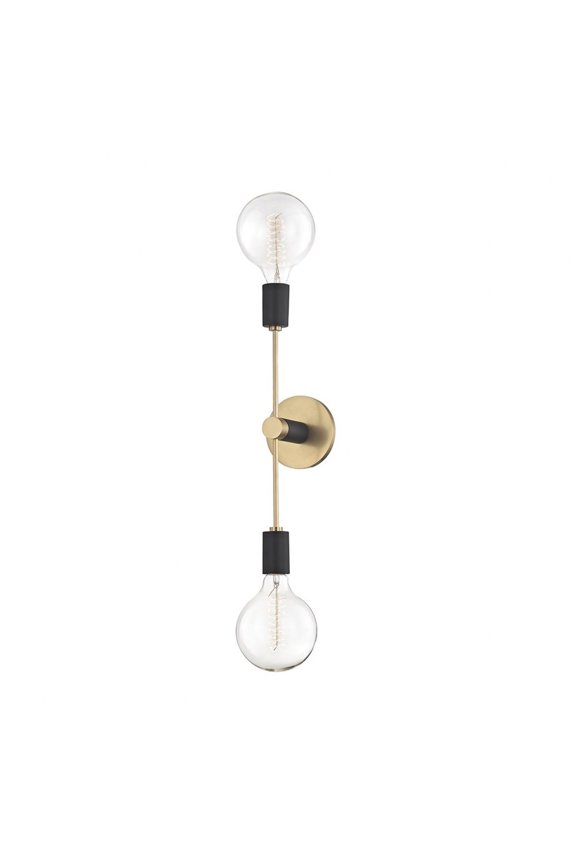 H178102 Astrid 2 Light 4-3/4" Wide Wall Sconce - Brass