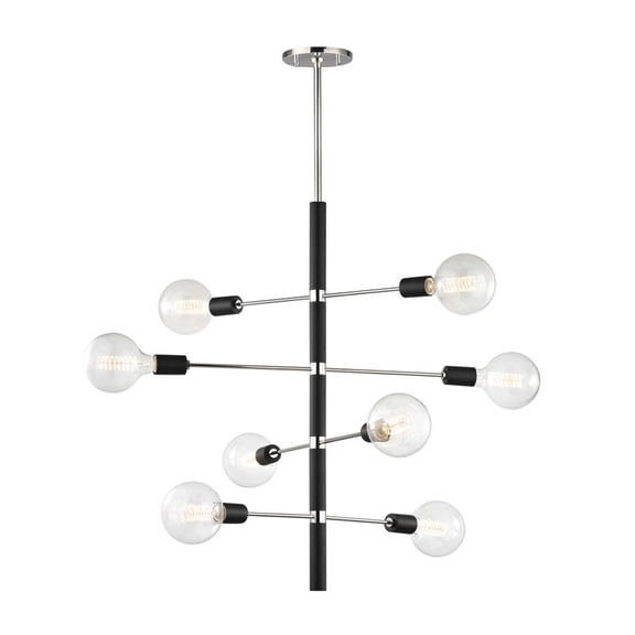 Open Box Mitzi H178808 Astrid 8 Light 28" Wide Chandelier - Nickel