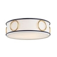 thumbnail image 1 of H236503-GL/NVY-Mitzi-Jade-Three Light Flush Mount in Style-15.75 Inches Wide by 4.5 Inches High-Gold Leaf/Navy Finish, 1 of 2