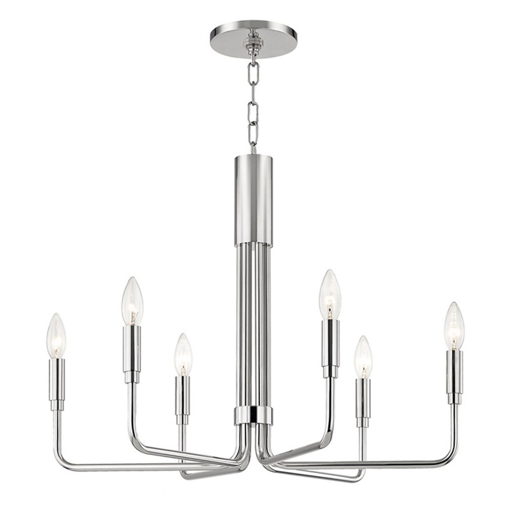 Mitzi H261806 Brigitte 6 Light 25" Wide Chandelier - Nickel - Walmart.com