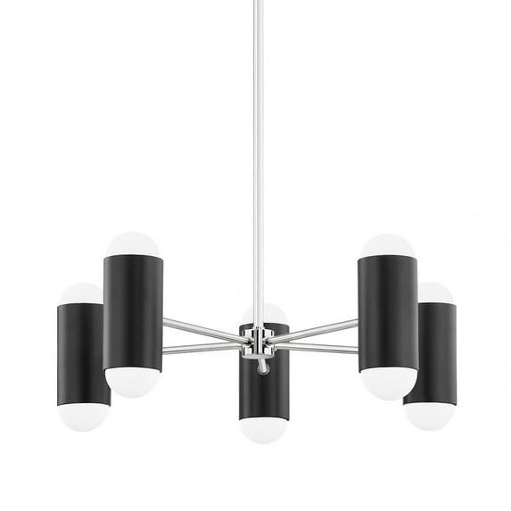 Mitzi H484810 Kira 10 Light 27" Wide Sputnik Chandelier - Polished Nickel / Soft Black