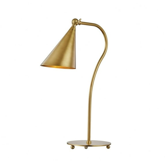 Mitzi Hl285201 Lupe 1 Light 21" Tall Gooseneck Table Lamp - Brass