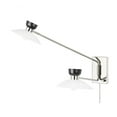 thumbnail image 1 of Mitzi Hl481202 Whitley 2 Light 20" Tall Adjustable Arm Plug-In Wall Sconce - Nickel, 1 of 1