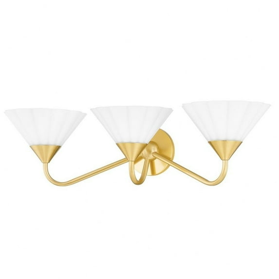 Mitzi - Kelsey - 3 Light Bath Vanity-6.75 Inches Tall and 25.25 Inches Wide-Aged