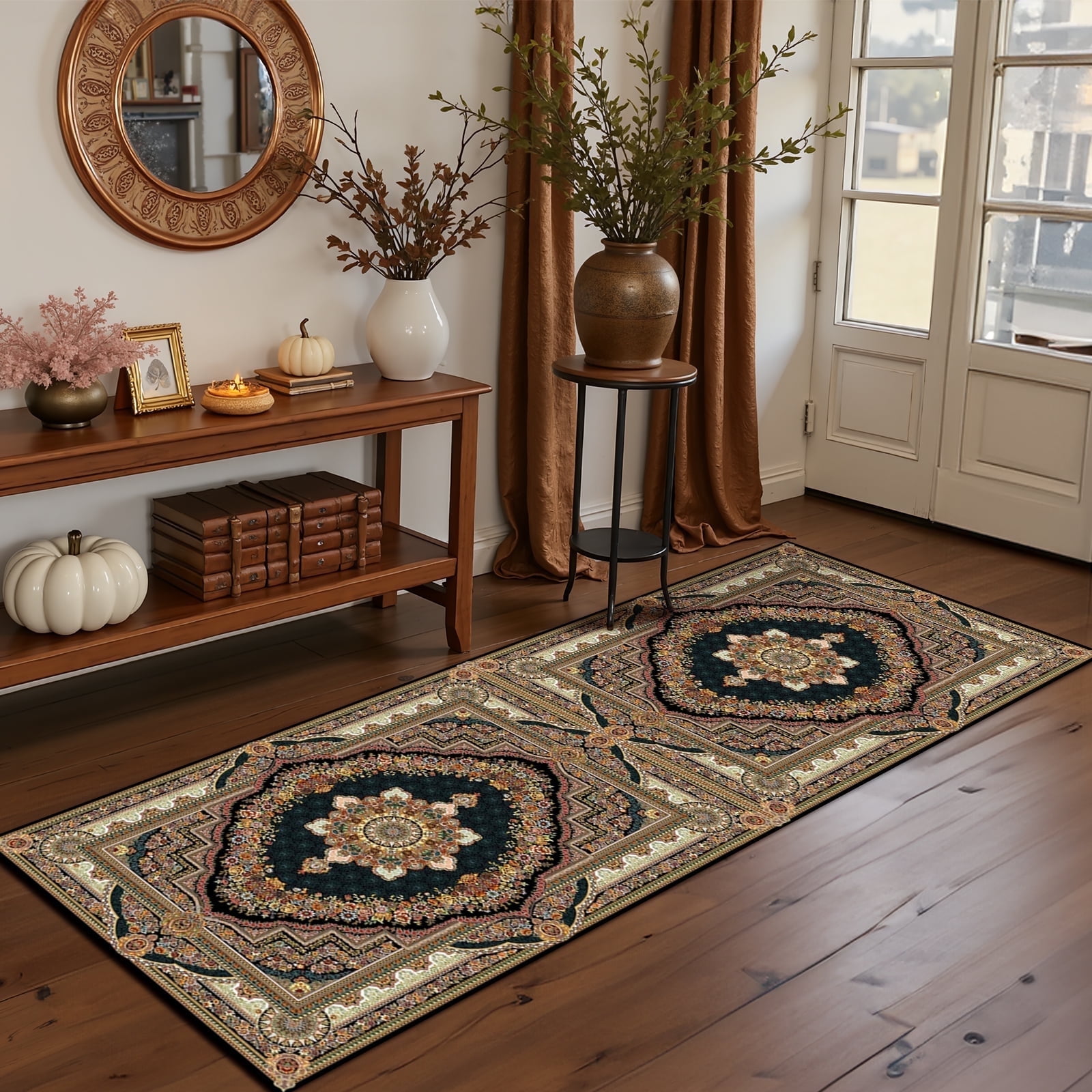 Mitzzllc Runner Rug 2'x6' Non Slip Hallway Vintage Rugs,Machine ...