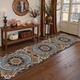 thumbnail image 1 of Mitzzllc 2'x8' Non Slip Vintage Runner Rugs, Machine Washable Long Floor Carpet for Entryway, Blue and Black, 1 of 9