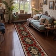 thumbnail image 1 of Mitzzllc Runner Rug 2'x12' Non Slip Hallway Vintage Rugs,Machine Washable Long Floor Carpet Entryway Area Rugs,Maroon and Beige, 1 of 9