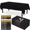 thumbnail image 1 of Mitzzllc Plastic Table Cloth Disposable 8 Pack,54 x 108 Inch Leakproof & Sturdy Decorative Tablecloths,Waterproof Rectangle White Plastic Table Cover, 1 of 7