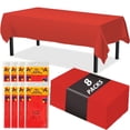 thumbnail image 1 of Mitzzllc Plastic Table Cloth Disposable 8 Pack,54 x 108 inch Leakproof & Sturdy Decorative Tablecloths,Rectangle Red Plastic Table Cover, 1 of 7