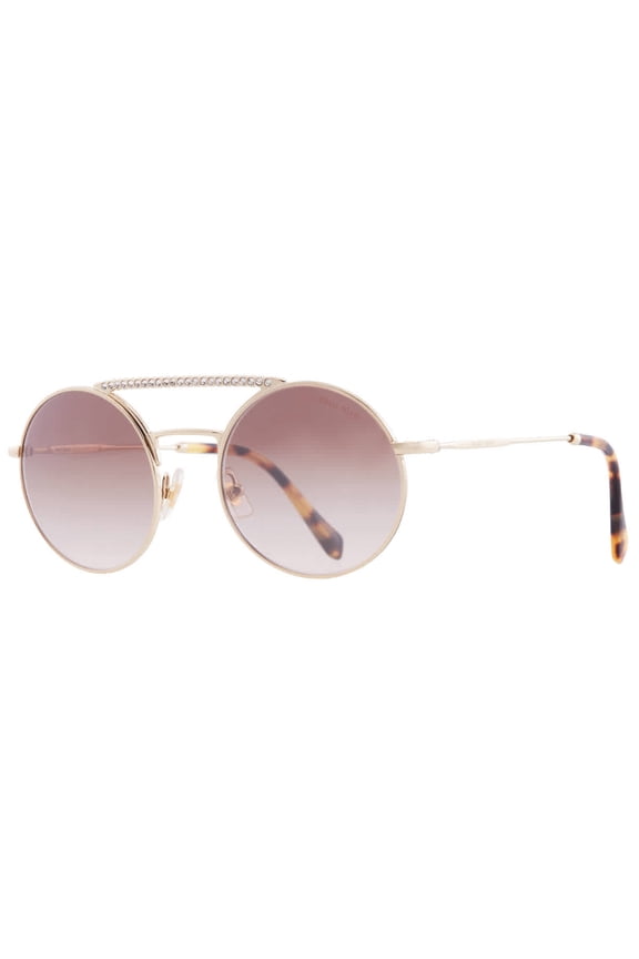 CORE COLLECTION MU 52VS Metal Womens Round Sunglasses Pale Gold 50mm Adult