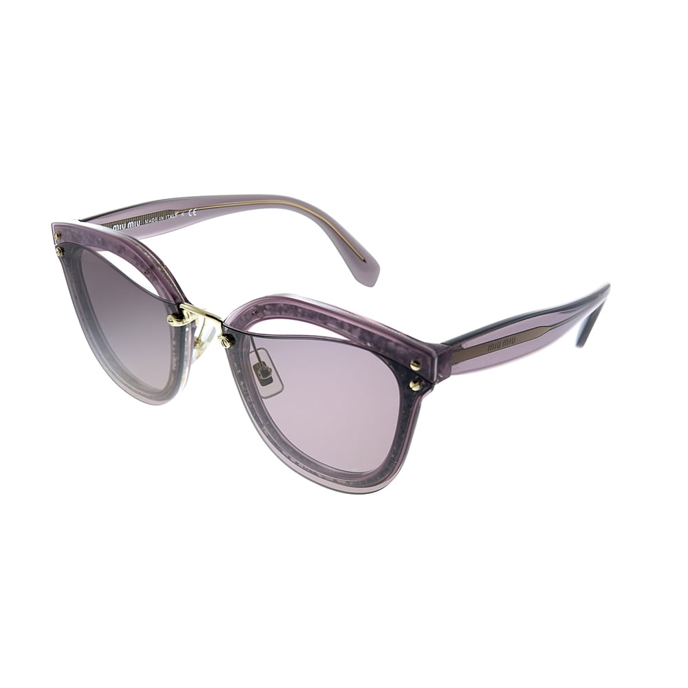 Miu Miu 65 mm sunglasses - MU 03TS MIU MIU WOMEN SUNGLASSES MU03TS CMT9L1 LILAC GLITTER / BROWN  main image 3