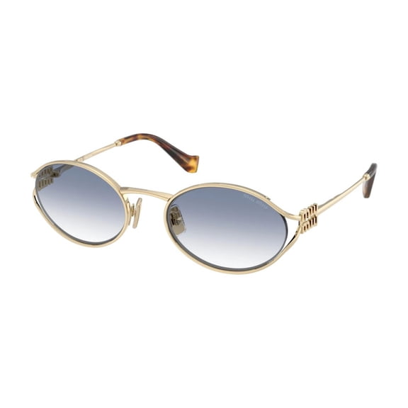 Miu Miu MU52YS ZVN80O 54mm Oval Sunglasses Women's Gold