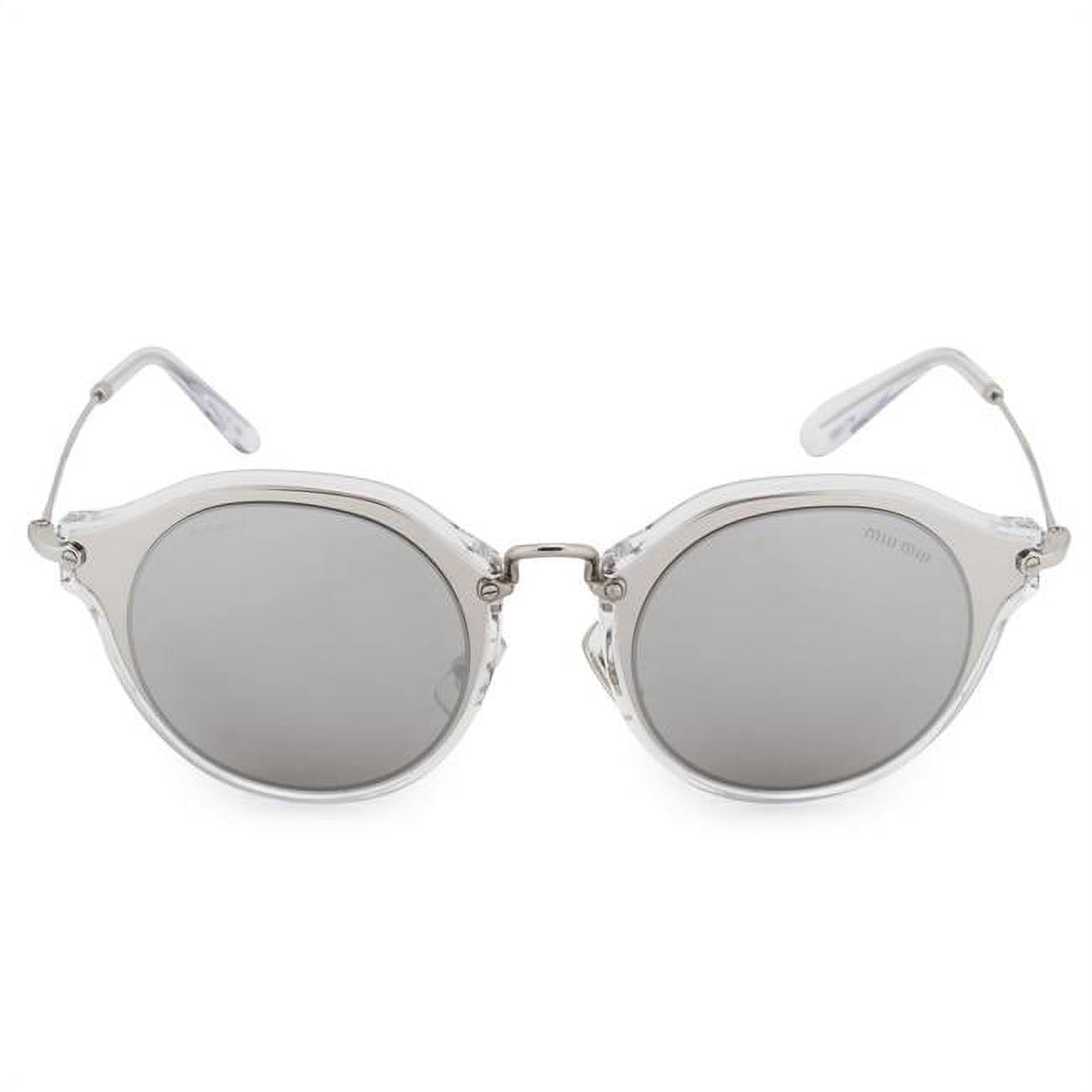 Miu Miu Plastic Womens Cat-Eye Sunglasses Silver 49mm Adult  display picture 2