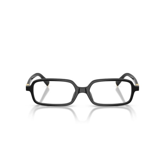 Miu Miu Women's 0Mu 01Yv Rectangular Black Acetate Eyeglasses Black