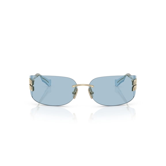 Miu Miu Women's 0Mu A51s Rimless Rectangular Sunglasses Gold