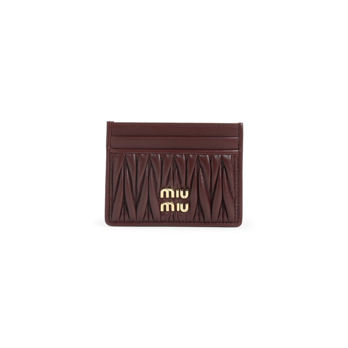 財布・小物その他 Miu Miu Quilted Burgundy Lamb Leather Wallet Miu Miu Wallet