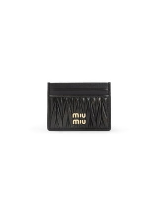 小物 MIU MIU Black Leather Wallet coin case Miu Miu Leather Coin Case Wallet Women Black One Size | eBay