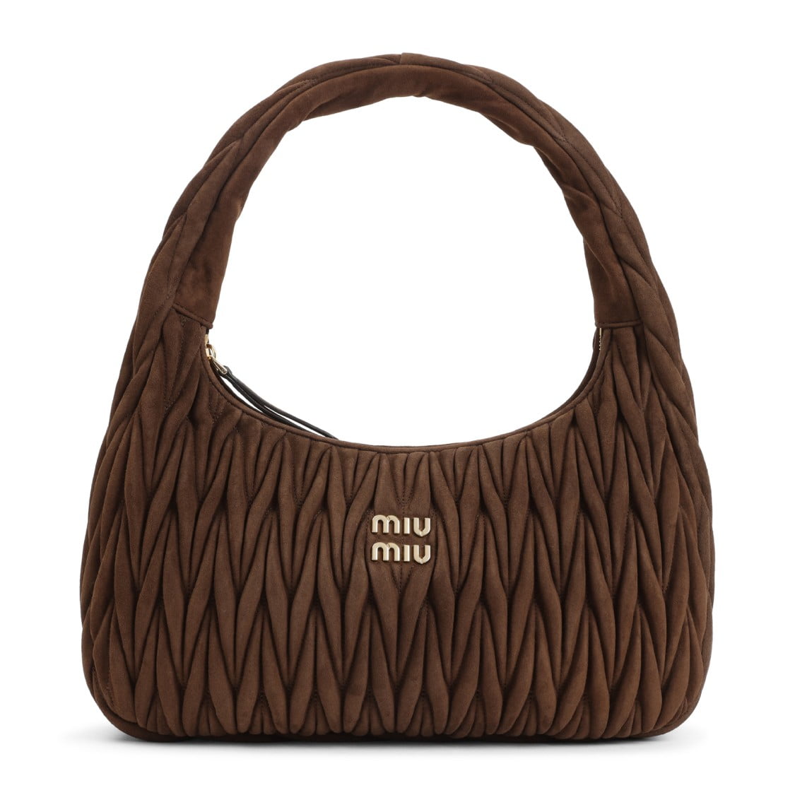 トートバッグ Miu Miu Quilted Suede Handbag With Spacious Interior Miu Miu Satchel