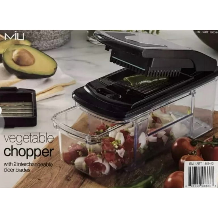 Miu Vegetable Chopper w/ 2 Interchangeable Dicer Blades, New in