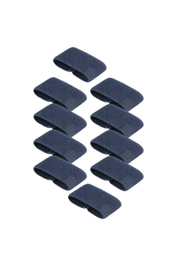 10 Pieces Elastic Belt Keepers Belt Holder Band Harness Strap Retainer Band Hiking Accessories Nylon Strap Keepers Belt Loops Dark Blue