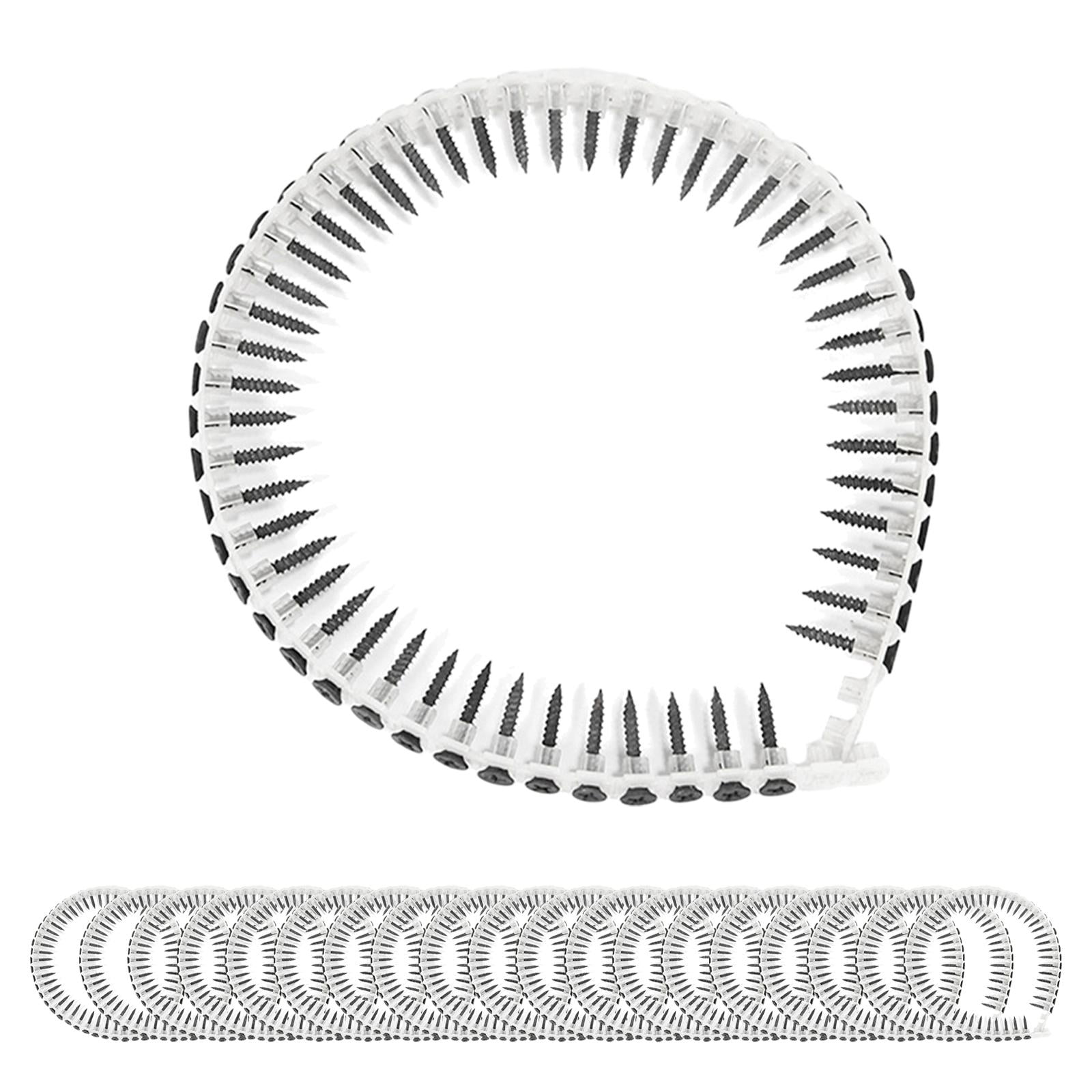 Miulika 1000x Drywall to Wood Collated Screws, Drill Screw Chain