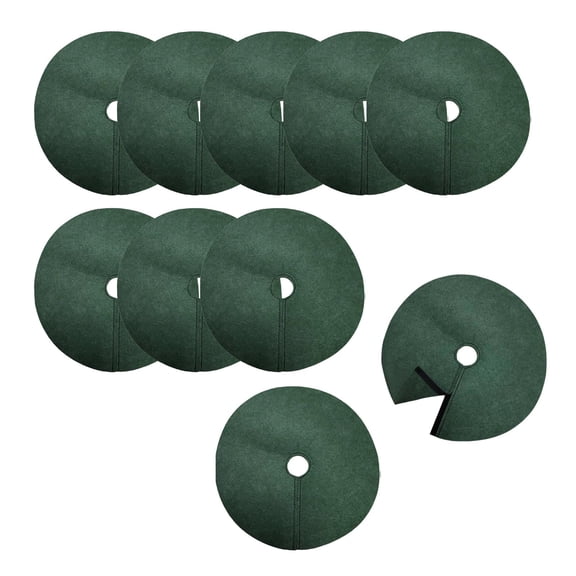 Miulika 10Pcs Tree Mulch Rings for Control Gardening Round Fruit Tree Protector S S