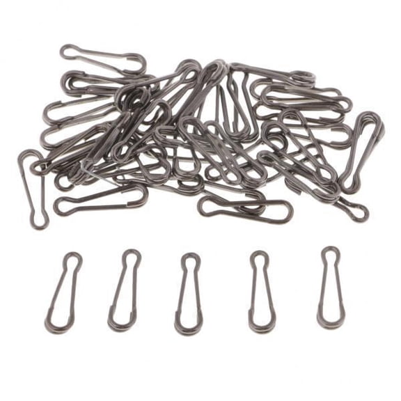 Miulika 10x50pcs Fishing Quick Change Hawaiian Snaps Swivels Baits Lures 17mm