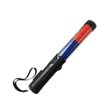 Miulika 11.81" LED Traffic Control Stick Traffic Light Bar for Security Red and Blue