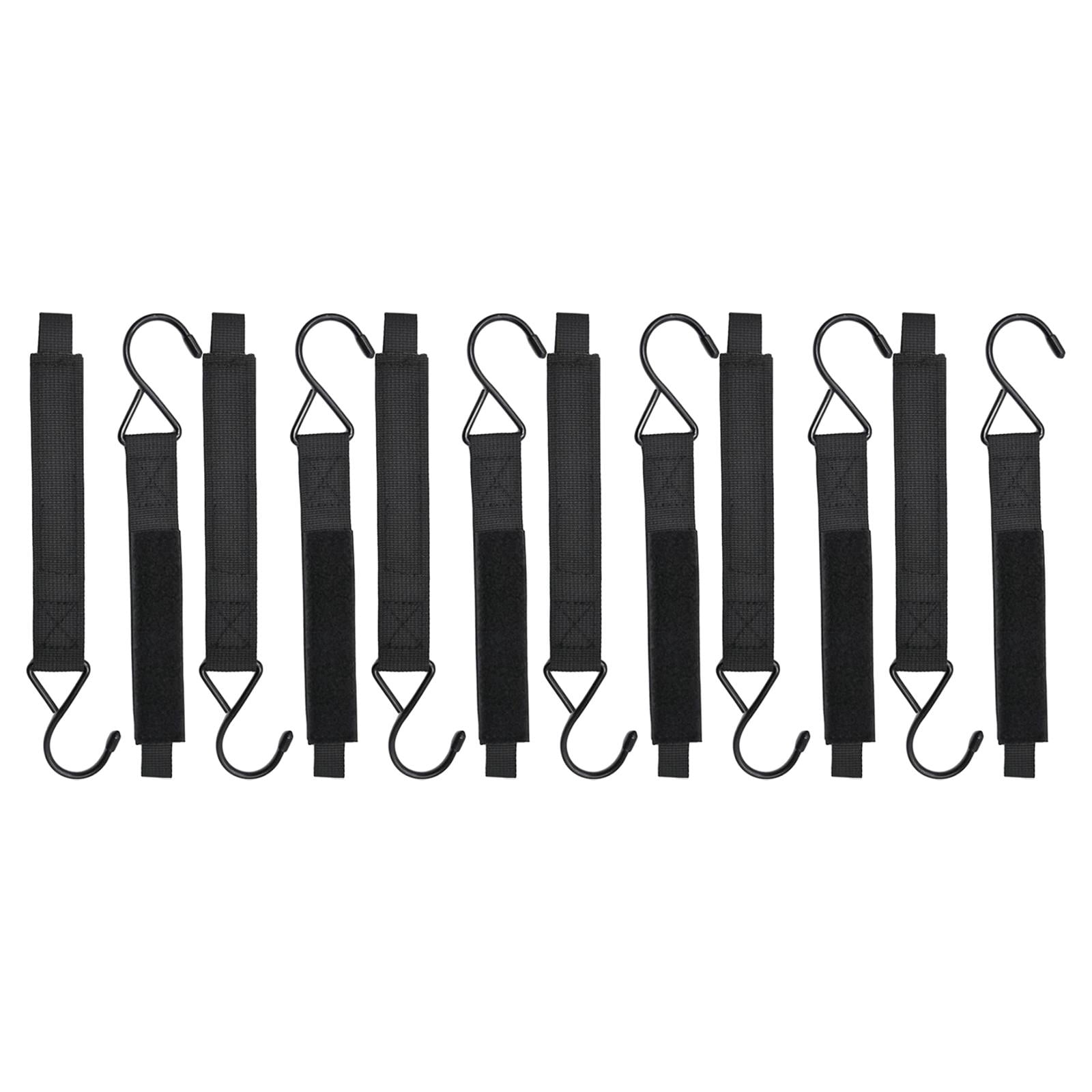 Miulika 12Pcs Ice Fishing Shelter Hooks Coat Hooks Ice Fishing Storage Heavy Duty Hanging Tent Storage Hook for Outdoor Gloves Lights