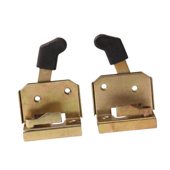 Miulika 2 Pieces Forklift Door Locks Metal Locking Door Handle Universal Door Lock for Tractor Heavy Equipment Polished Surface Easy to Install Suitable for T double side clavicle