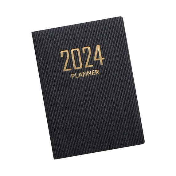 Miulika 2024 Planner Notebook Learning Notebook Monthly Planner Notepad Diary Journal Calendar Book Record Book Daily Planner Undated Black