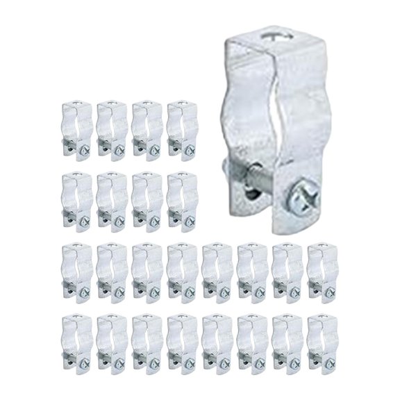 Miulika 25Pcs Galvanized Steel Conduit Hangers Professional High Performance Insulated Supports or Threaded Rods Pipe Hanger 18.8 mm