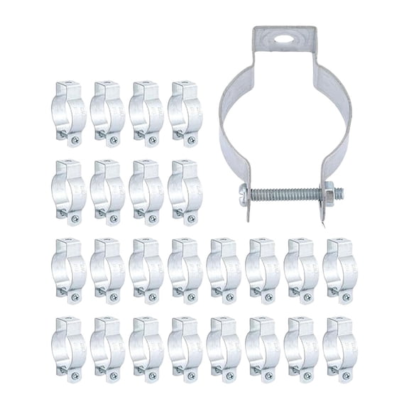 Miulika 25Pcs Galvanized Steel Conduit Hangers Professional High Performance Insulated Supports or Threaded Rods Pipe Hanger 21.8 mm