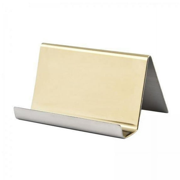 Miulika 2xBusiness Card Holders Name Stand Collection Rack Organizer Champagne B , Champagne B, 3 Pcs