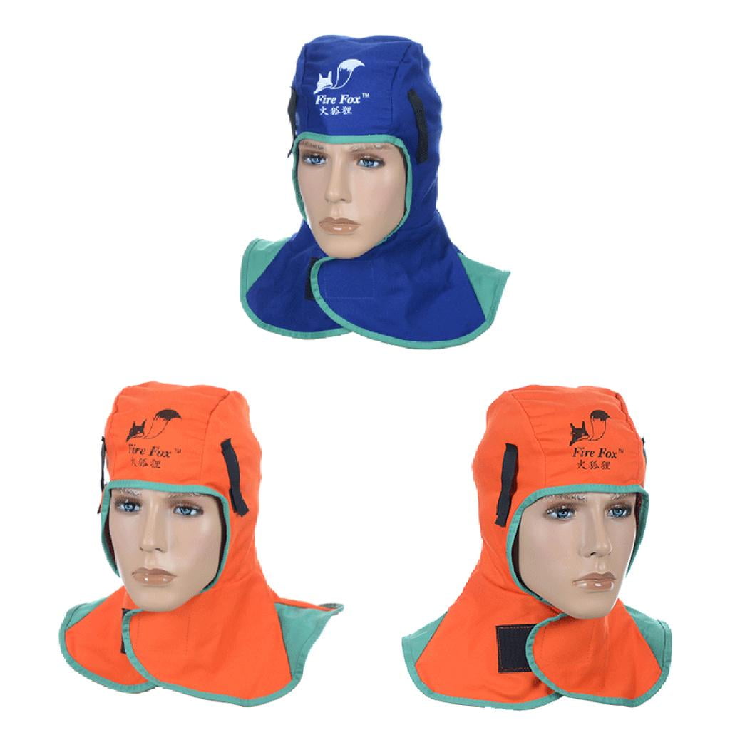 Miulika 3Pcs (2xOrange&1) Washable Flame Retardant Helmet Comfort Welding Neck Hood Welder Head Cap Cover 410mm
