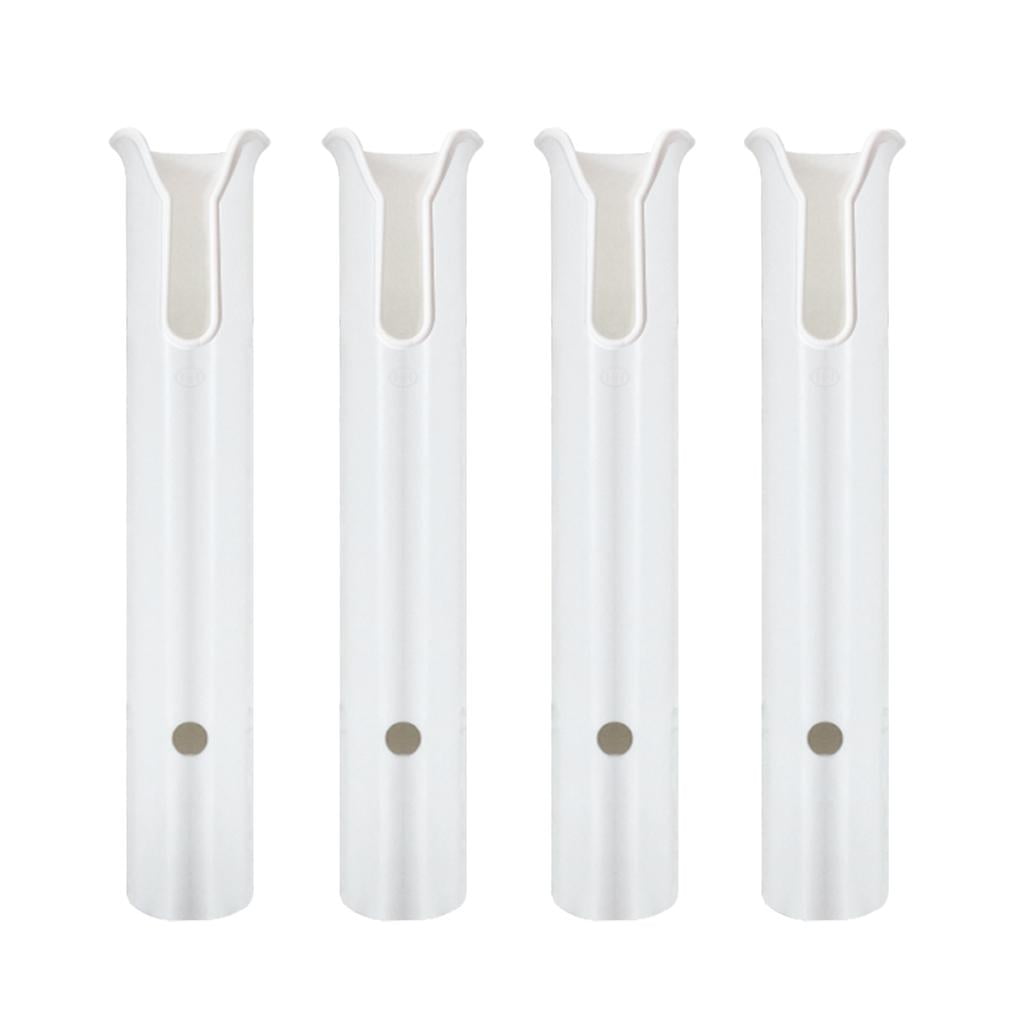 Miulika 4 Pieces Lightweight Portable Fishing Accessories Durable Nylon Stand-Off Mount Rod Holder for Kayak Boat, White