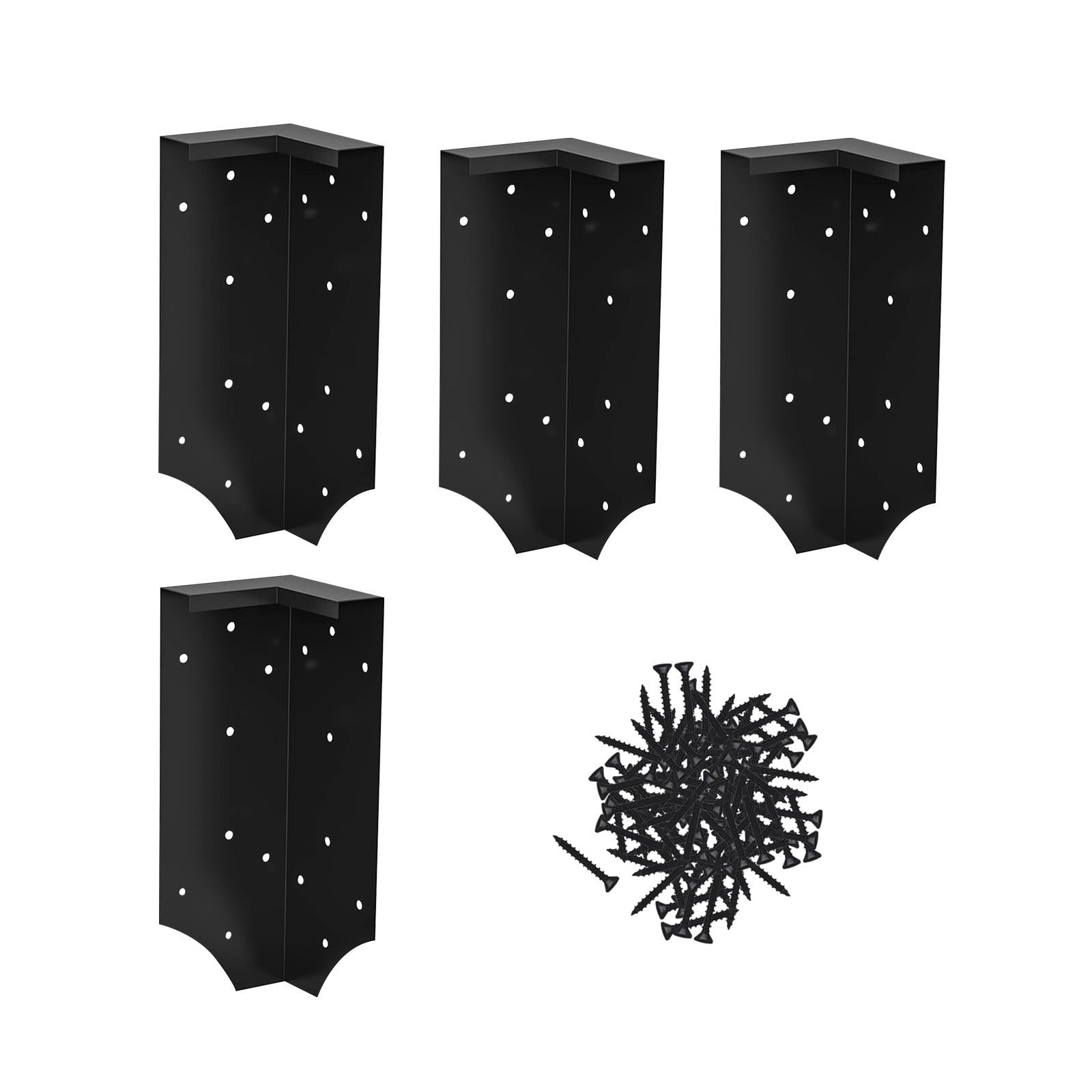 Miulika 4 Pieces Raised Garden Bed Corner Brackets Connectors Black