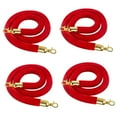thumbnail image 1 of Miulika 4x Velvet Stanchion Rope Crowd Control Security Barriers for VIP Queue Posts Red, 1 of 9