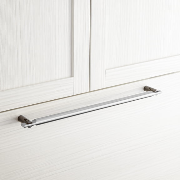 Signature Hardware 949477-24 24" Masella Solid Brass Appliance Pull - Black Nickel /
