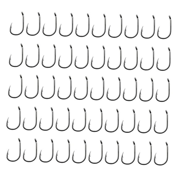 Miulika 50Pcs Fly ing Hooks for Bass, Hooks Equipment Supplies, Dry Fly Hooks Sea ing Tackle Hooks for Saltwater Outdoor 10.4mmx18mm