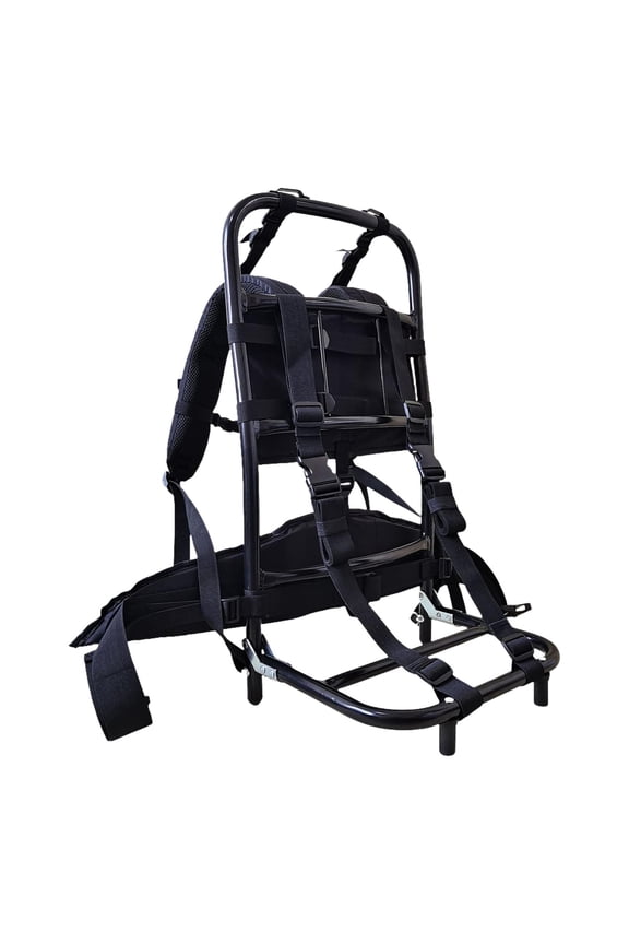 60kg Heavy Carrying Backpack Frame Aluminum Alloy Nylon for Outdoor Trekking Black