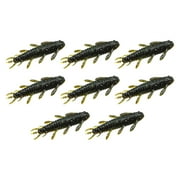 Miulika 8Pcs Soft Fishing Lures, Fishing Accessories, Professional Vivid Equipment,Artificial Lures,Maggots Lure for for Bass Walleye Black Green