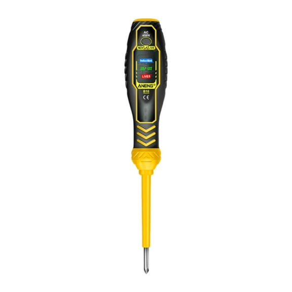 Miulika B18 Tester Pen Continuity Test Tool Electrician Tool Multifunctional Sturdy Neutral Line Detection Ncv Light Display for Home Yellow