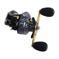 Miulika Baitcaster Reel Comfortable Handle 12 Level Braking System Casting Reel 7.2:1 Gear Ratio for Summer Outdoor Fishing Supplies Left Hand