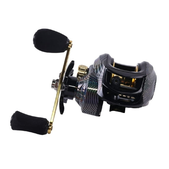 Miulika Baitcaster Reel Comfortable Handle 12 Level Braking System Casting Reel 7.2:1 Gear Ratio for Summer Outdoor Fishing Supplies Right Hand